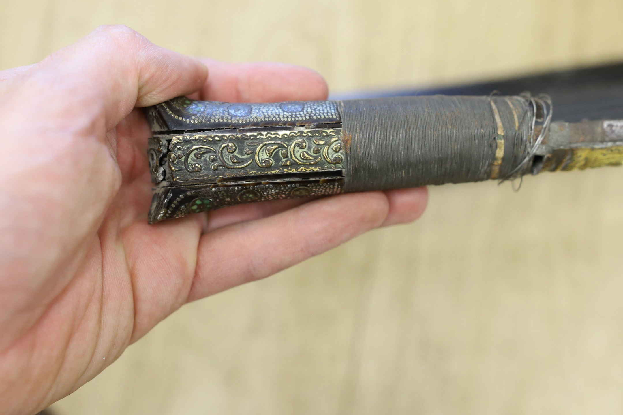 A 19th century Ottoman Short sword (yatagan) - 86cm long